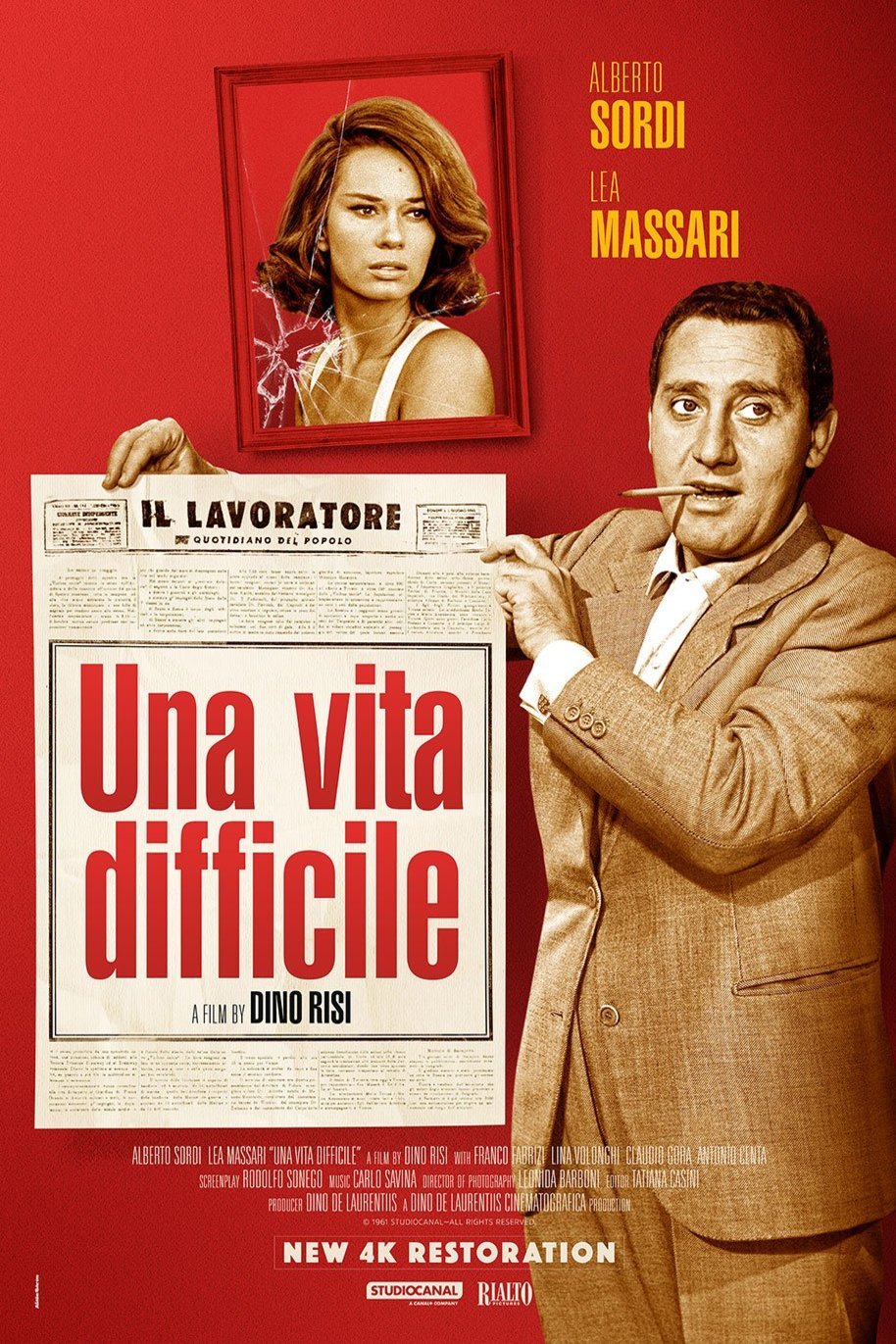 L'affiche originale du film Una vita difficile en italien