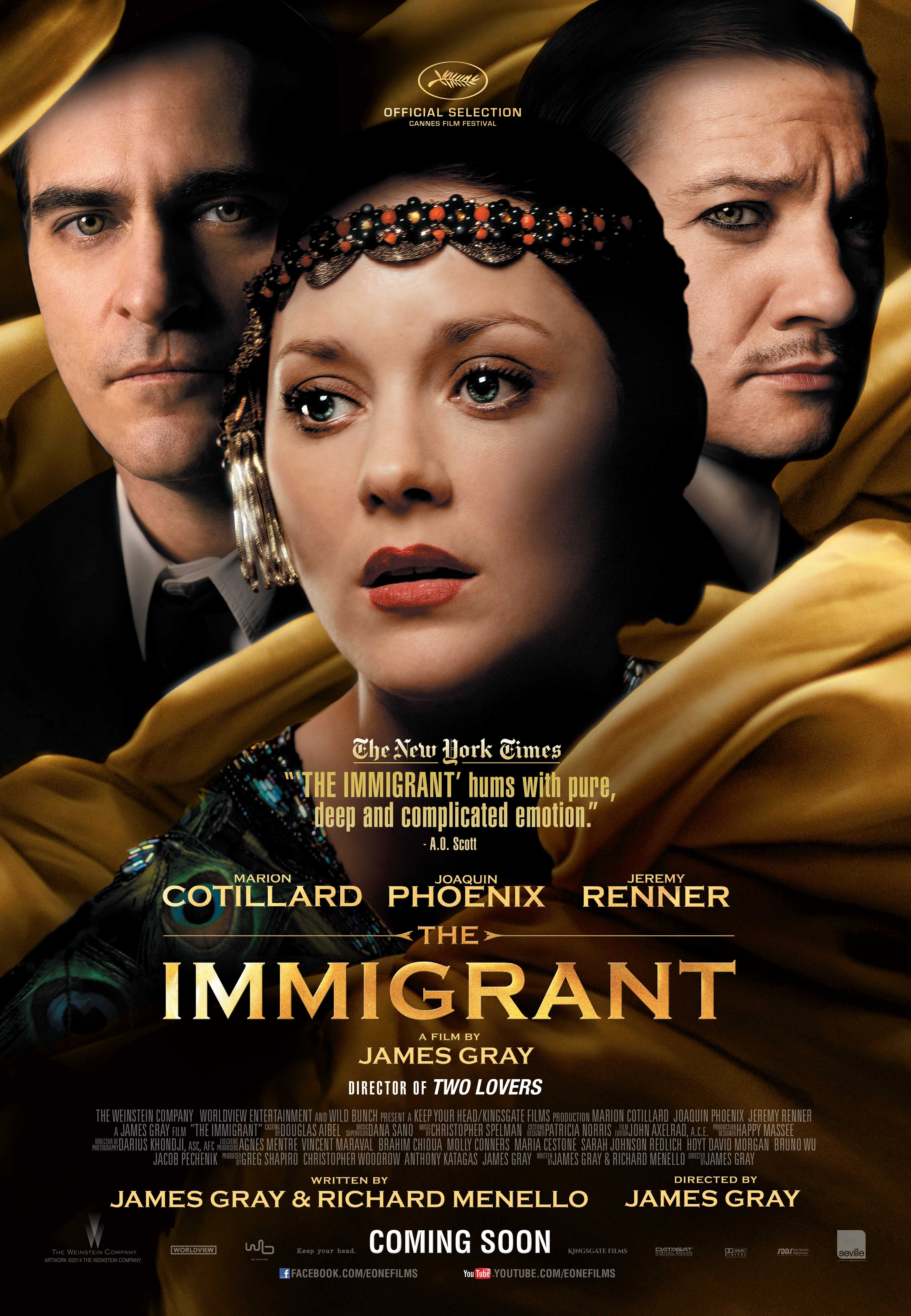 L'affiche du film The Immigrant