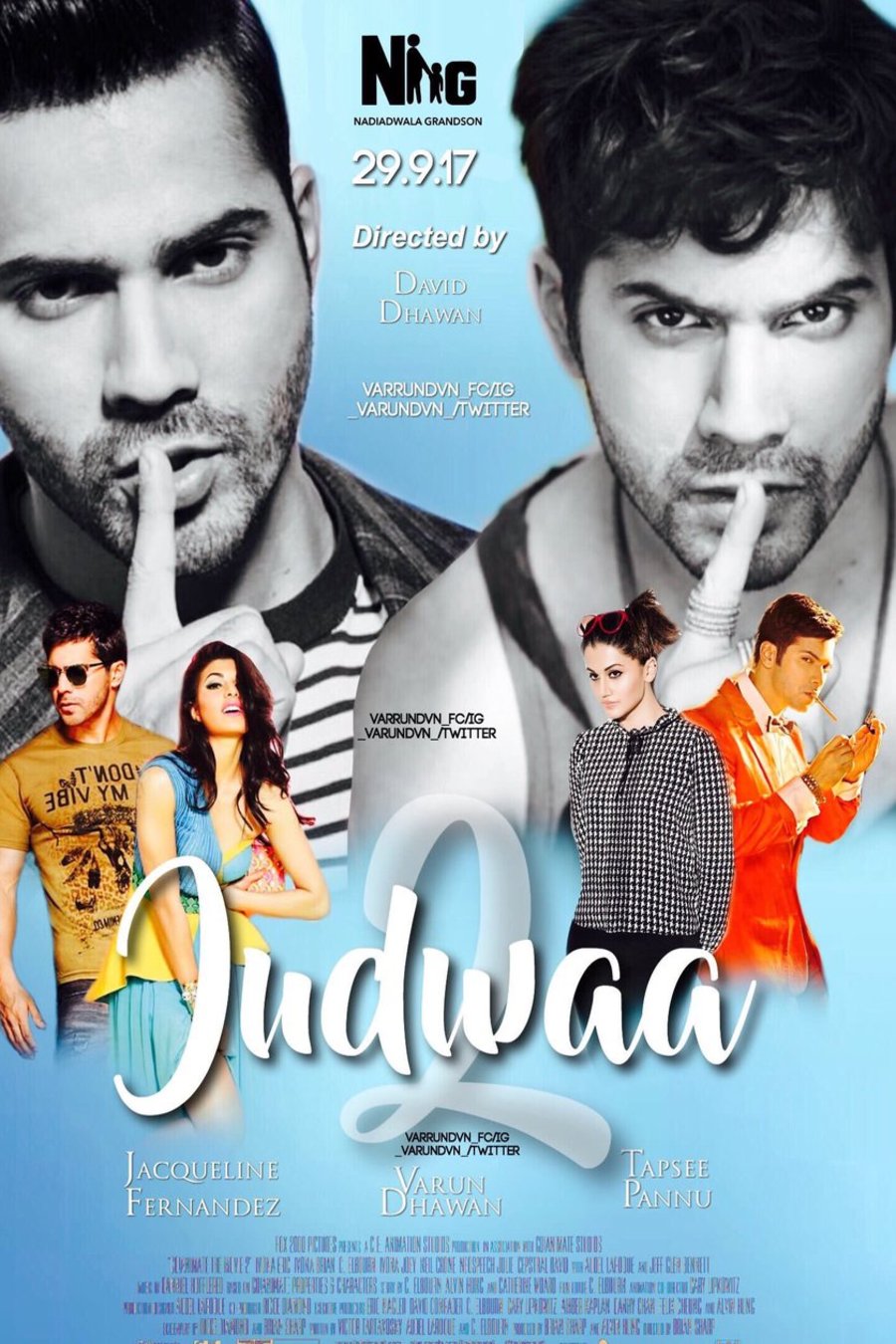 L'affiche originale du film Judwaa 2 en Hindi