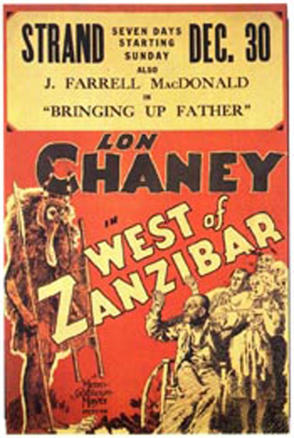 L'affiche du film West of Zanzibar