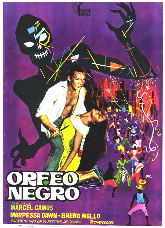 L'affiche originale du film Orphée noir en portugais