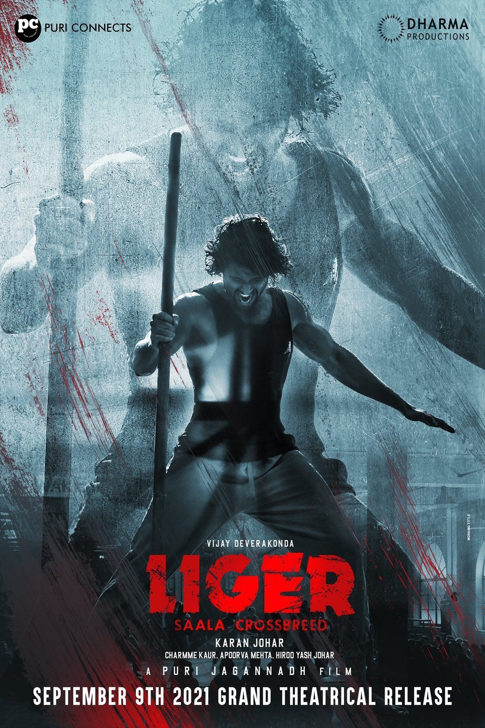 L'affiche originale du film Liger en Hindi