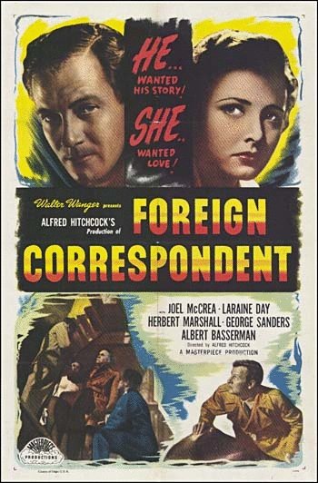 L'affiche du film Foreign Correspondent