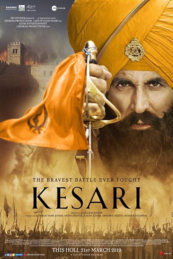 L'affiche originale du film Kesari en Hindi