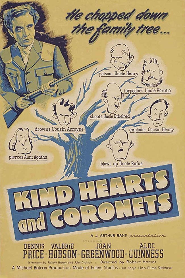 L'affiche du film Kind Hearts and Coronets
