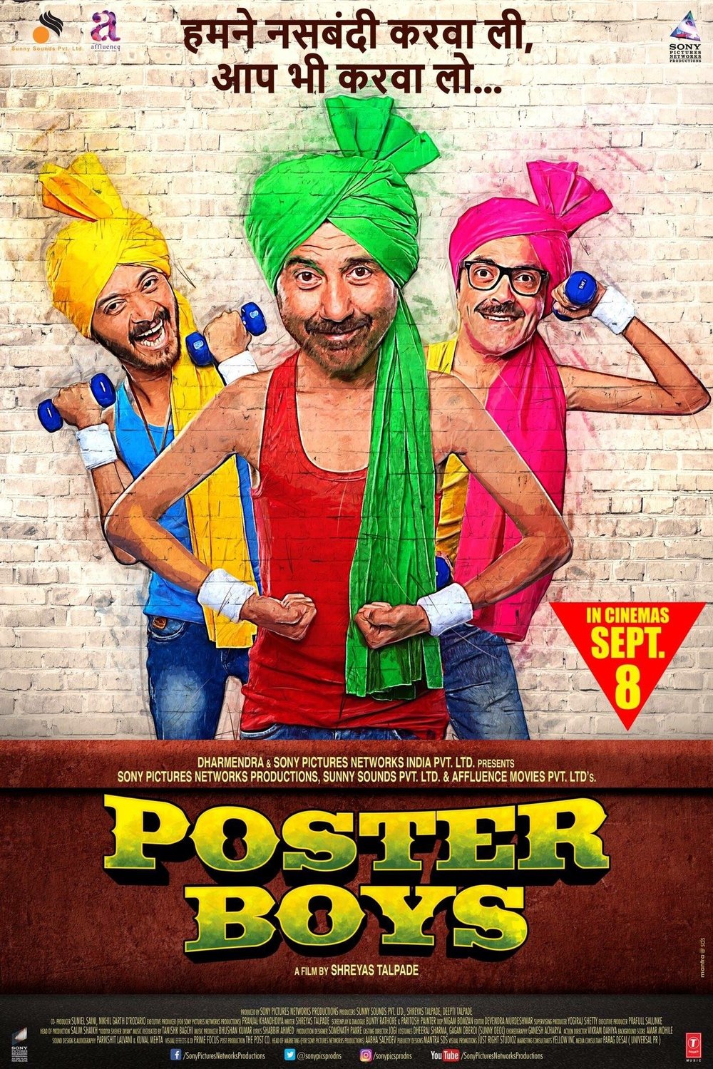 Hindi poster of the movie Poster Boys