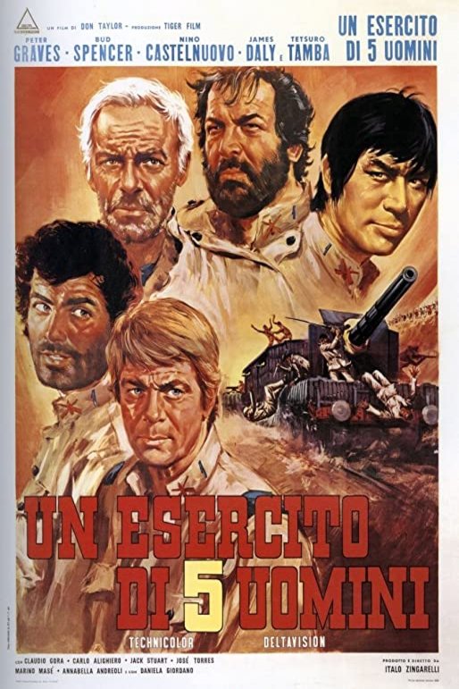 L'affiche originale du film Un Esercito di 5 uomini en italien
