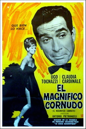 L'affiche originale du film Il magnifico cornuto en italien
