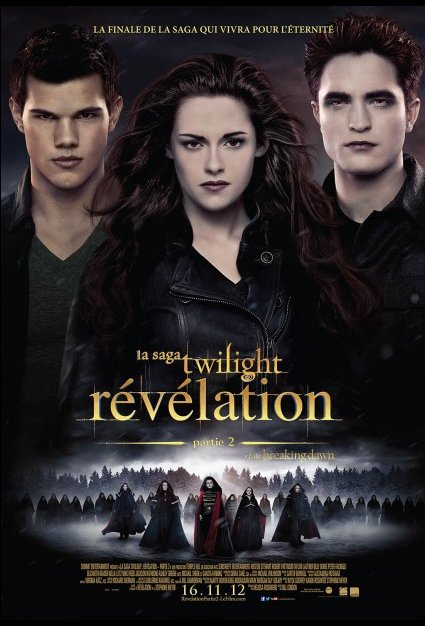 L'affiche du film La Saga Twilight: Révélation - Partie 2