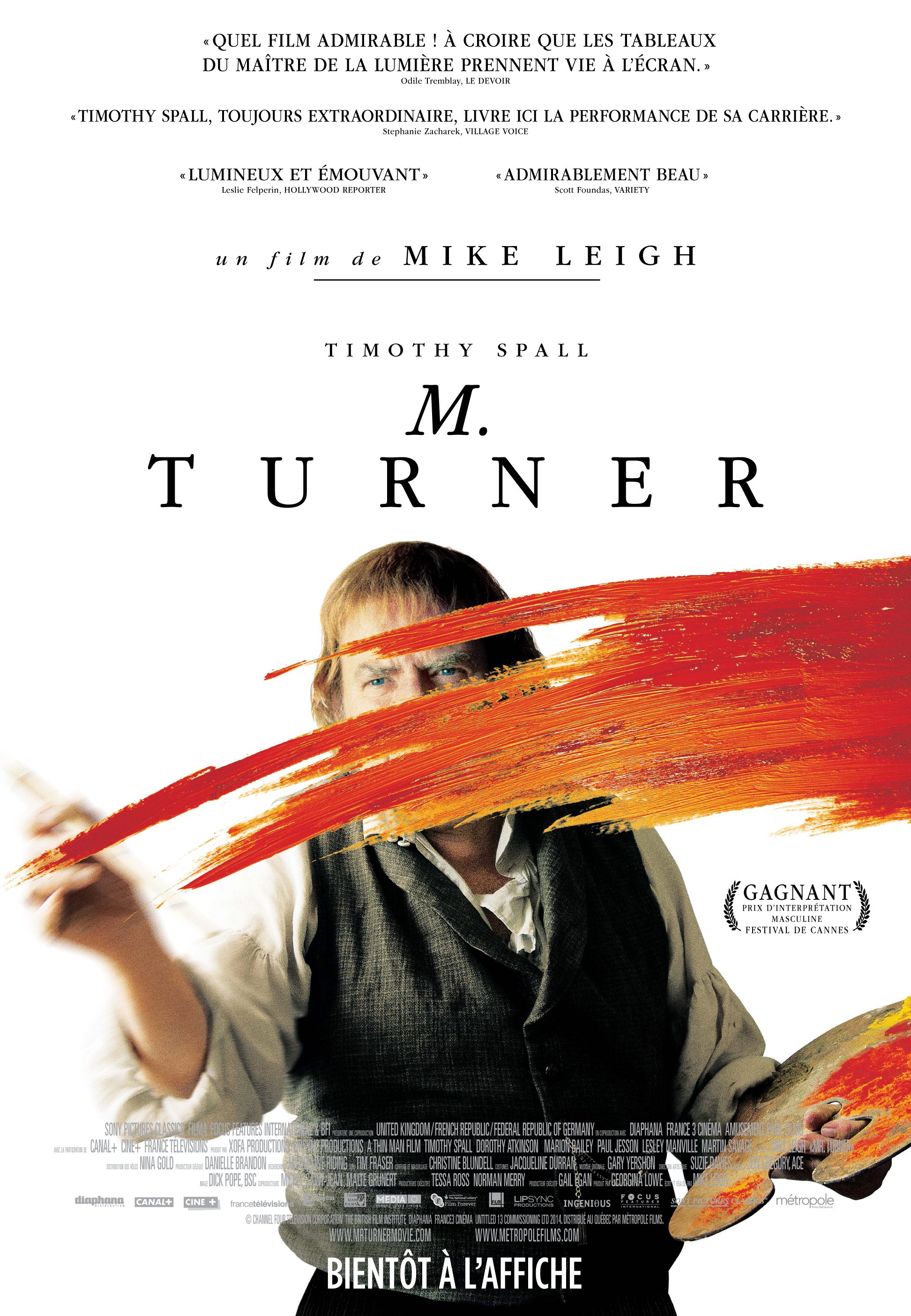L'affiche du film M. Turner v.f.