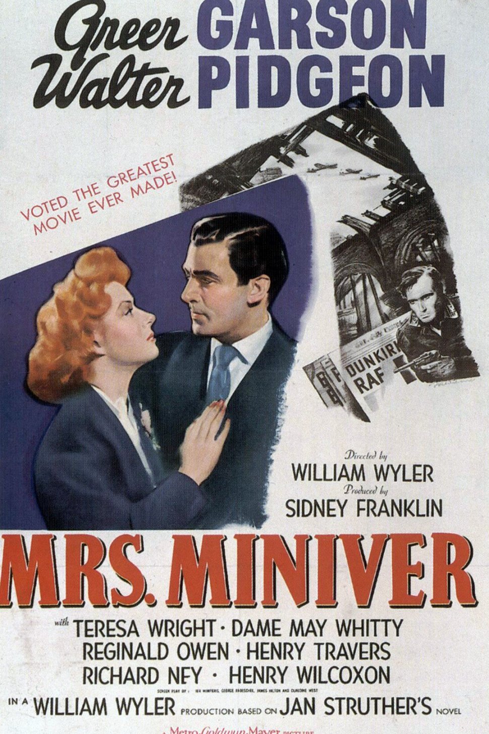 L'affiche du film Mrs. Miniver