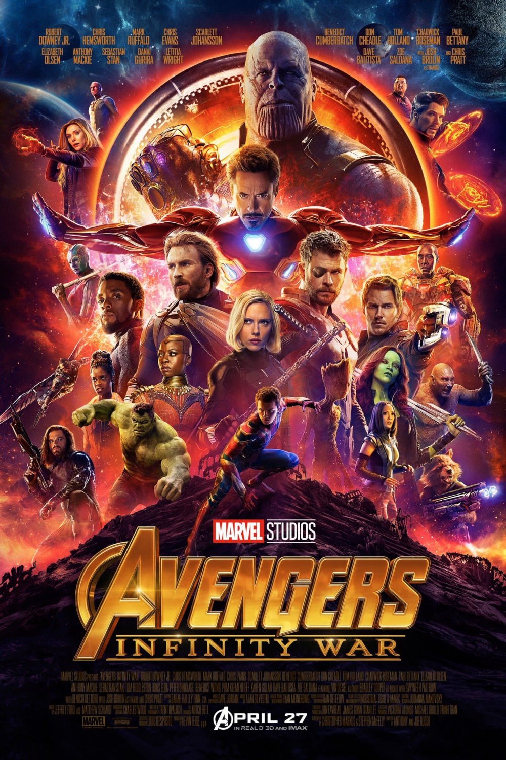L'affiche du film Avengers: Infinity War