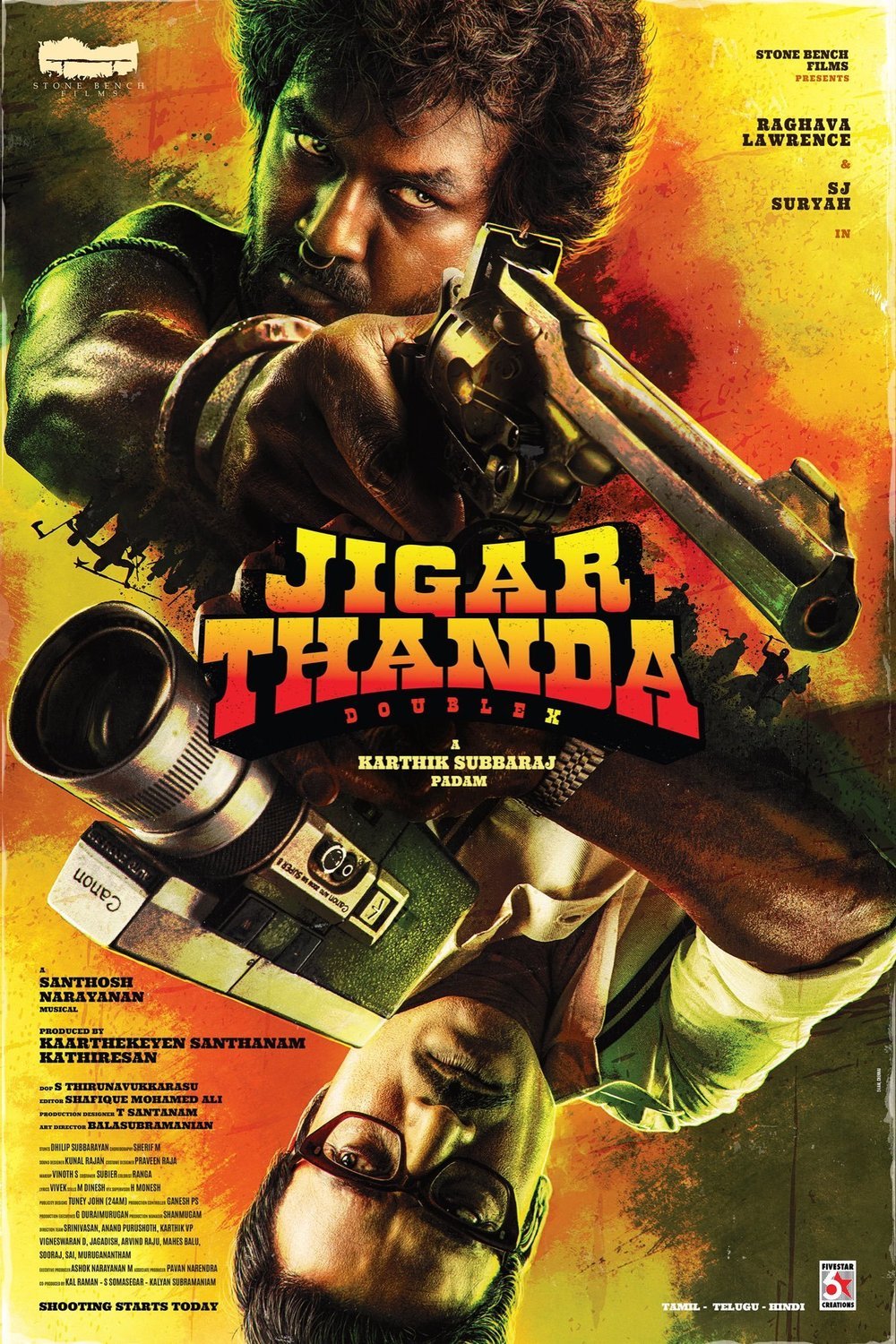 L'affiche originale du film Jigarthanda DoubleX en Tamoul