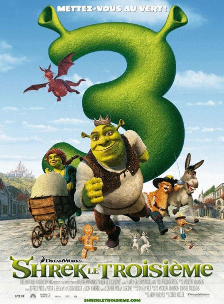 L'affiche du film Shrek le Troisième