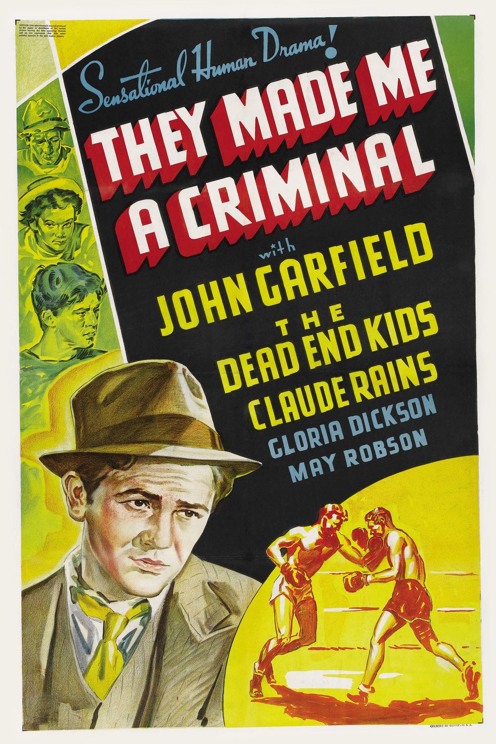 L'affiche du film They Made Me a Criminal