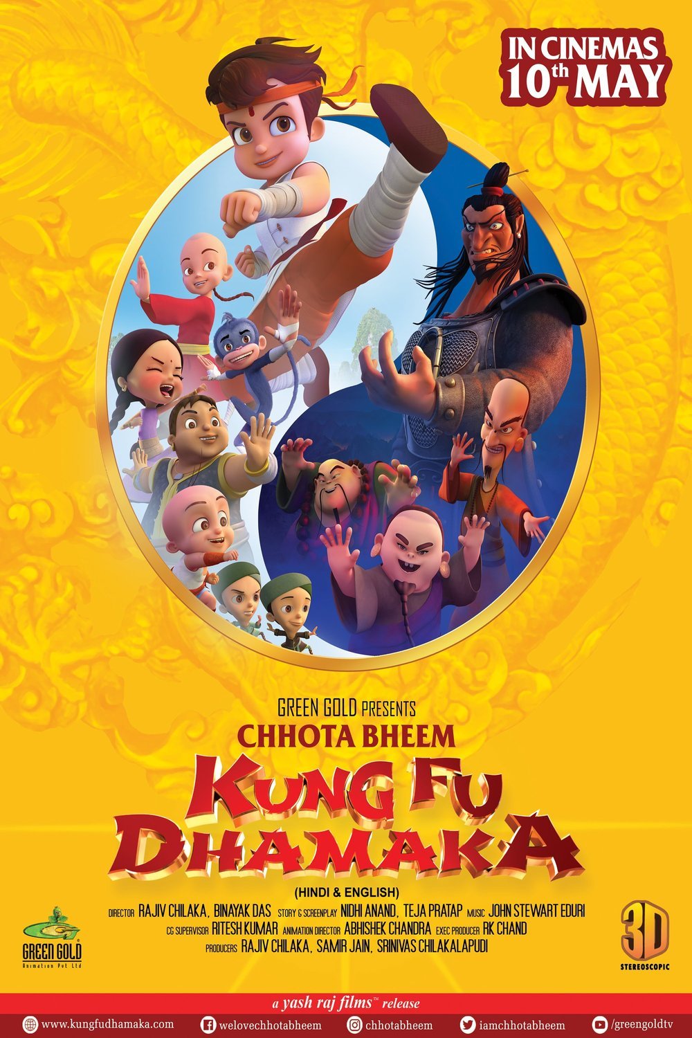 L'affiche originale du film Chhota Bheem Kung Fu Dhamaka en Hindi