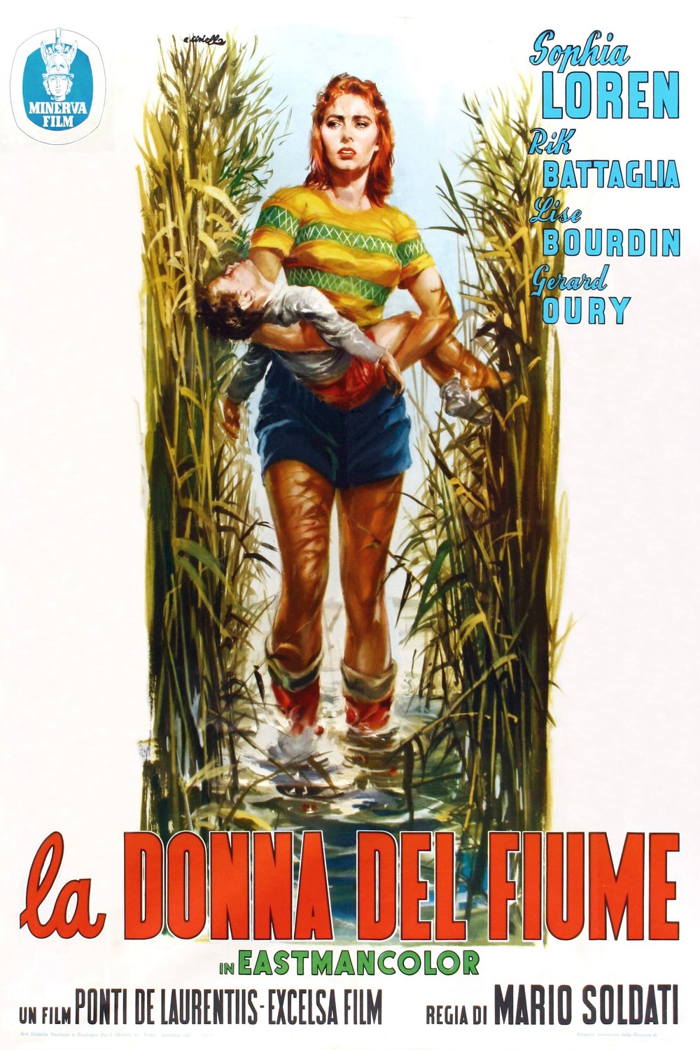 L'affiche originale du film La donna del fiume en italien