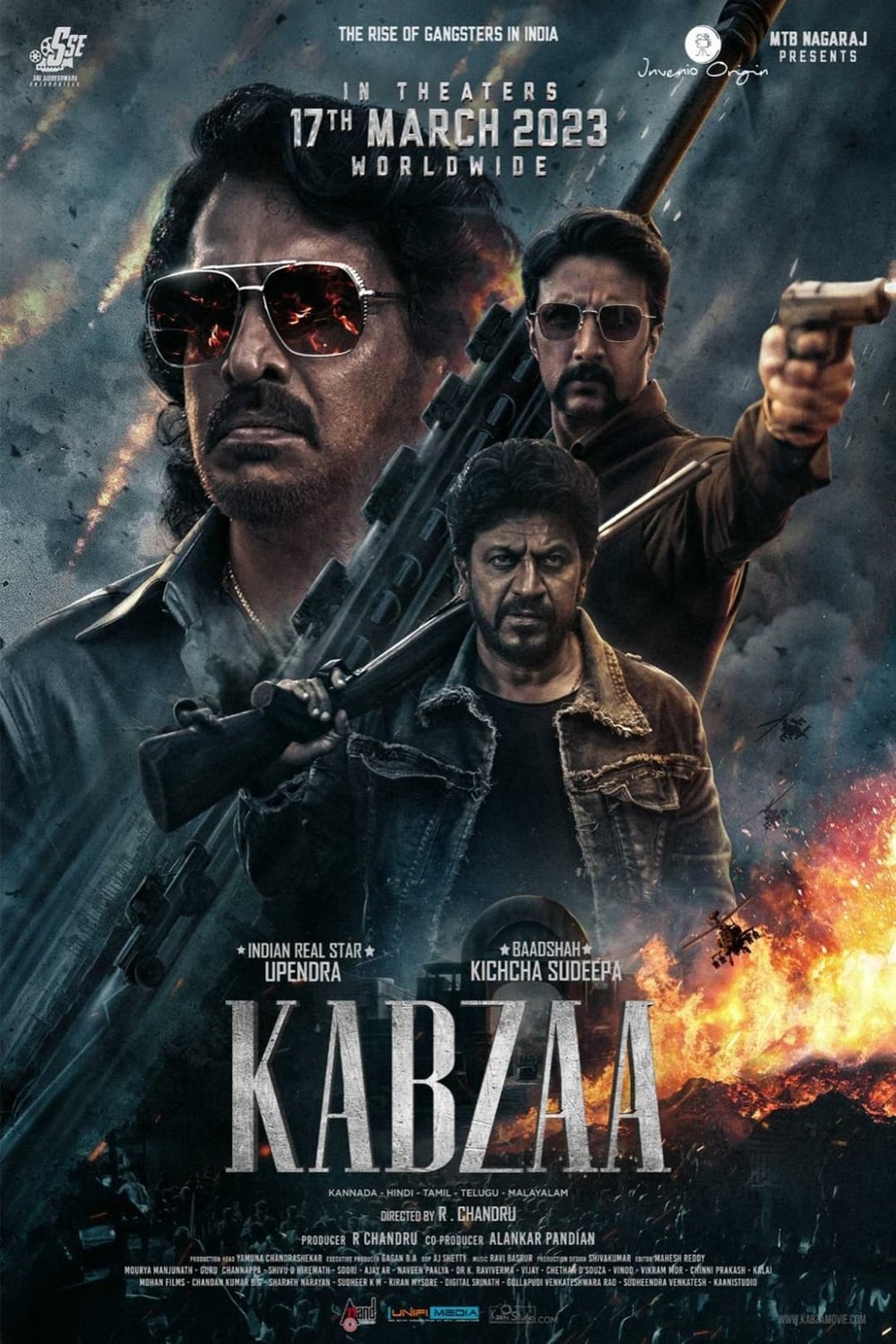 L'affiche originale du film Kabzaa en Kannada
