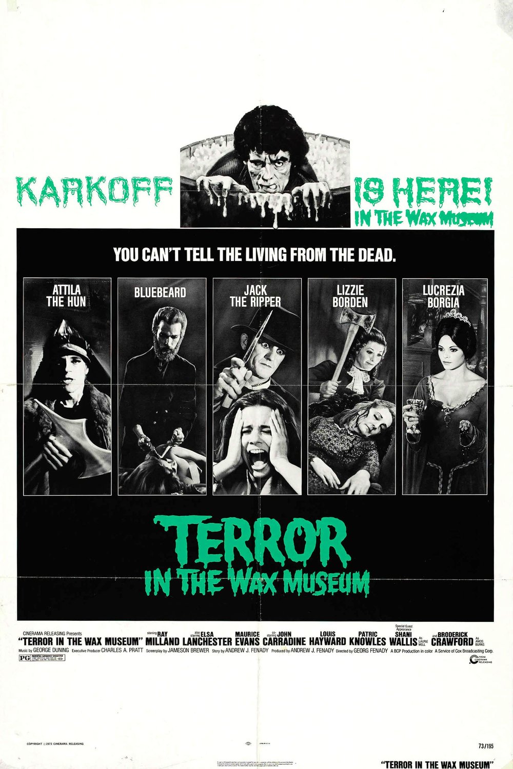 L'affiche du film Terror in the Wax Museum