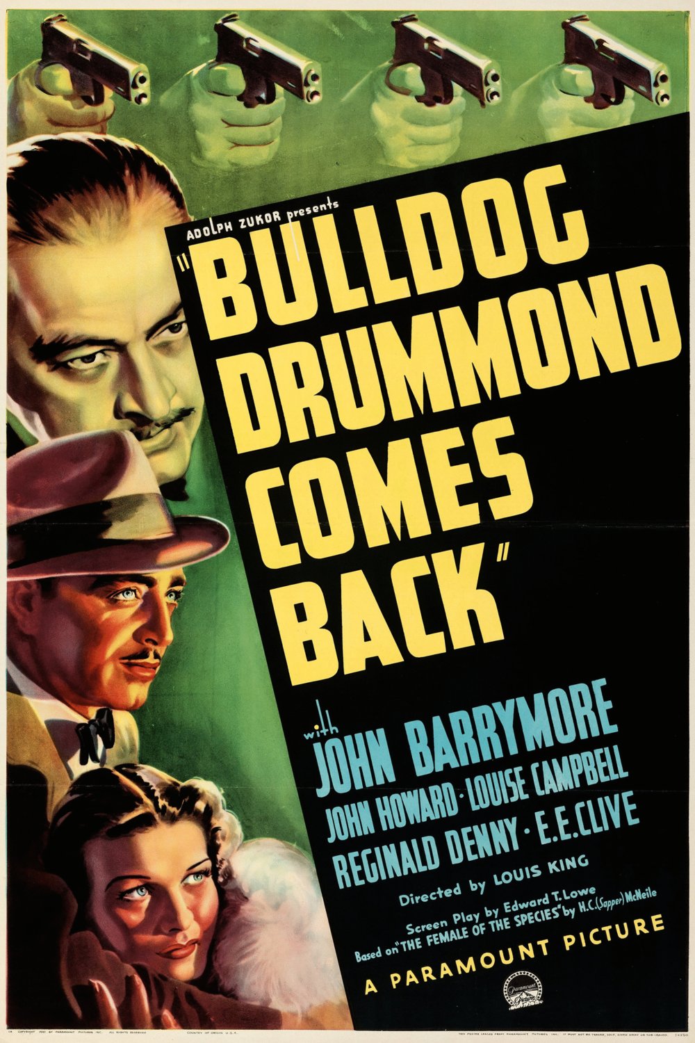 L'affiche du film Bulldog Drummond Comes Back