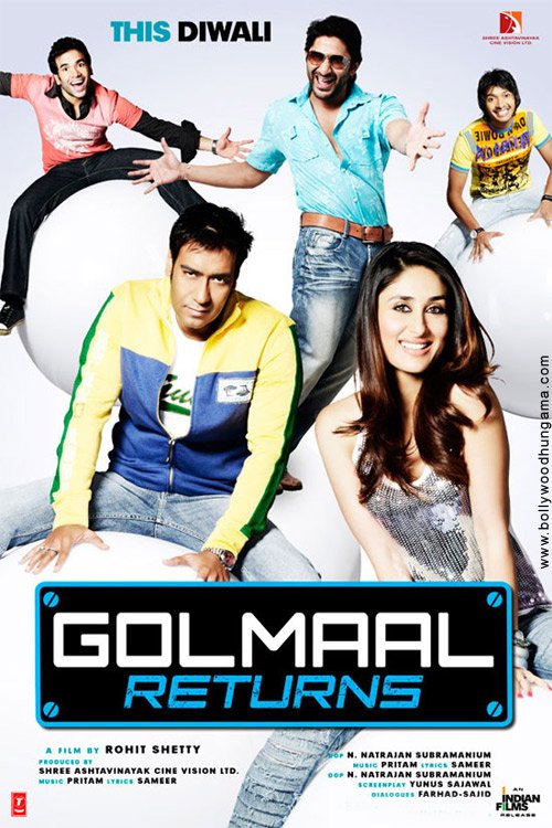 L'affiche du film Golmaal Returns