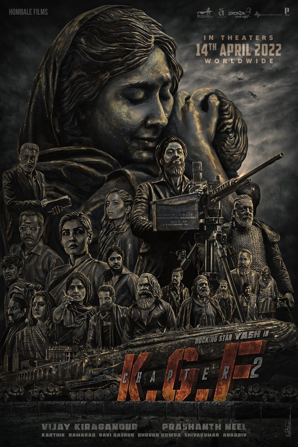 L'affiche originale du film K.G.F: Chapter 2 en Kannada