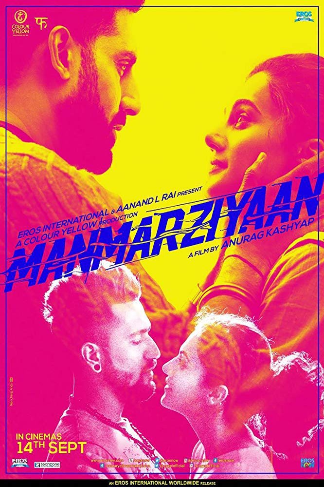 L'affiche originale du film Manmarziyaan en Hindi