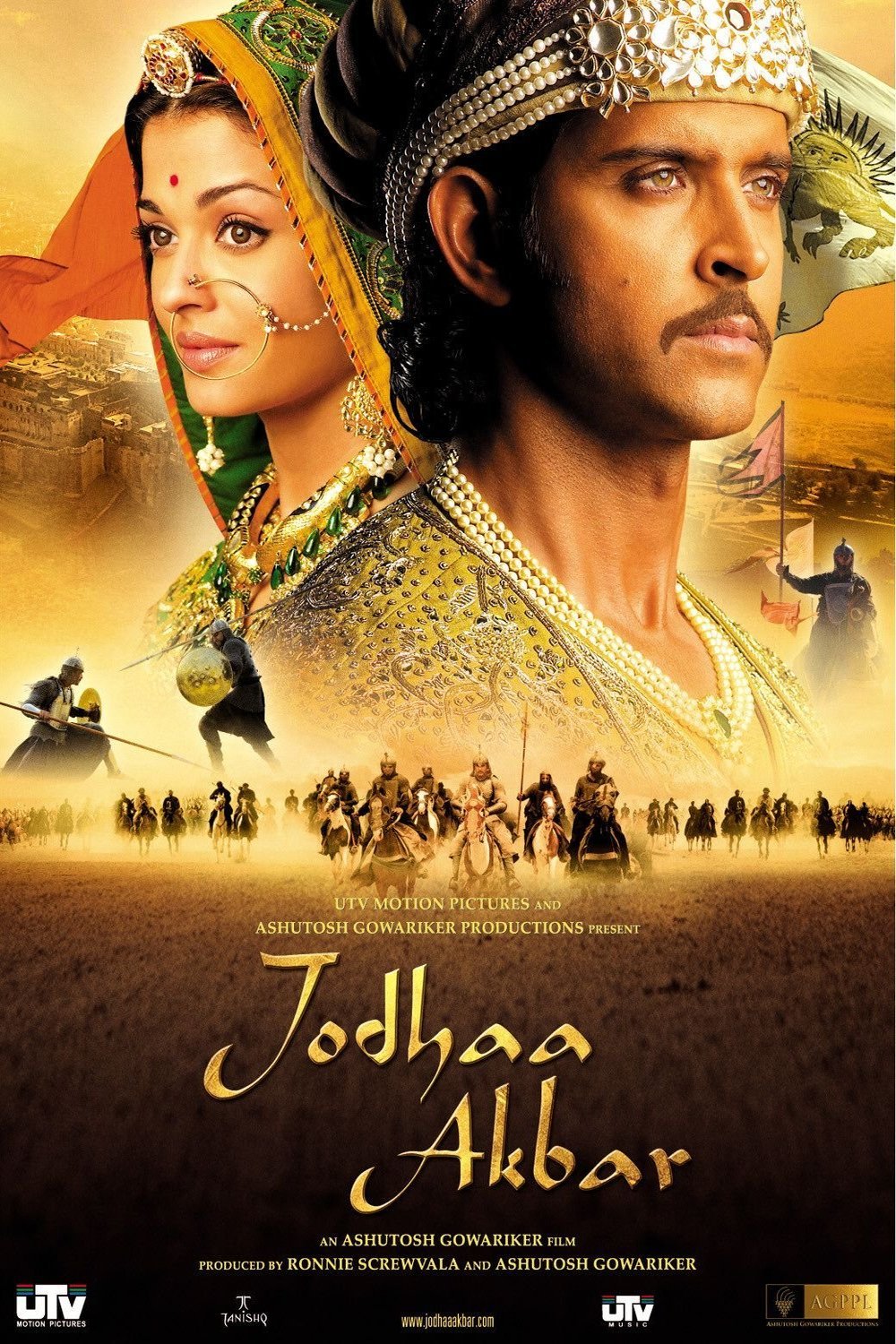 L'affiche originale du film Jodhaa Akbar en Hindi