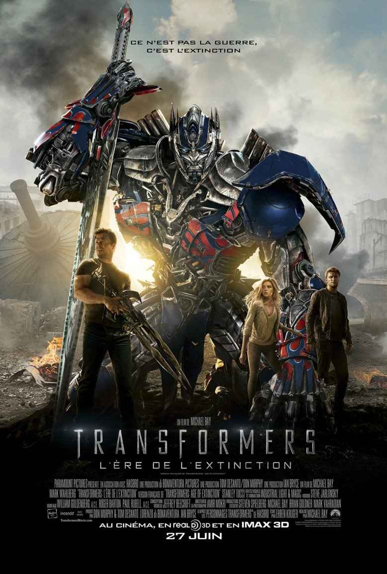 L'affiche du film Transformers: L'ère de l'extinction