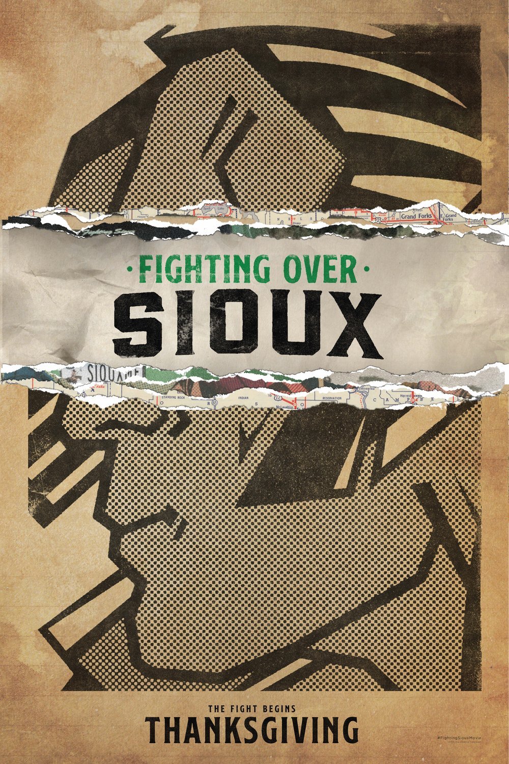 L'affiche du film Fighting Over Sioux