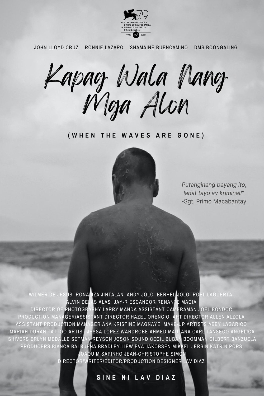 L'affiche originale du film Quand les vagues se retirent en philippin