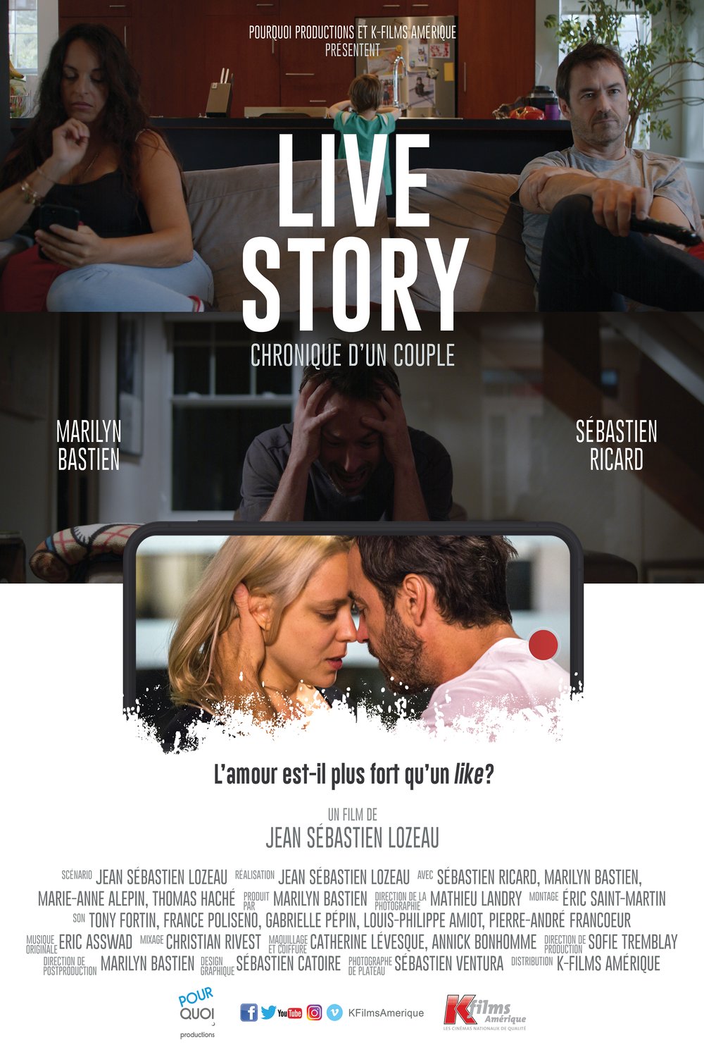 L'affiche du film Live Story, chronique d'un couple