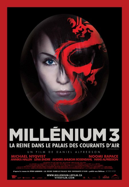 L'affiche du film Millénium 3: la reine dans le palais des courants d'air