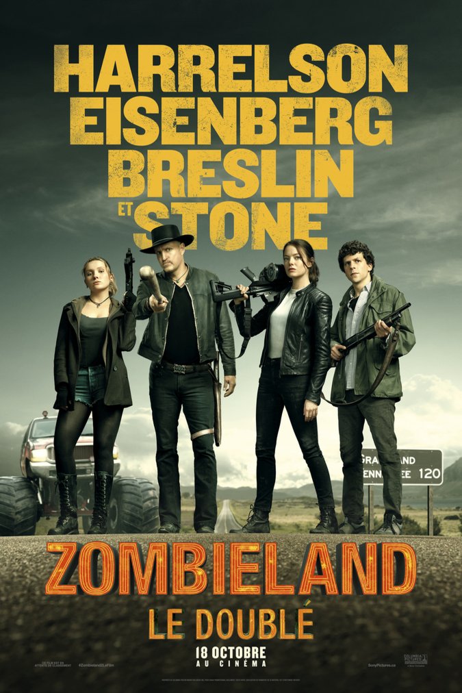 L'affiche du film Zombieland: Le doublé