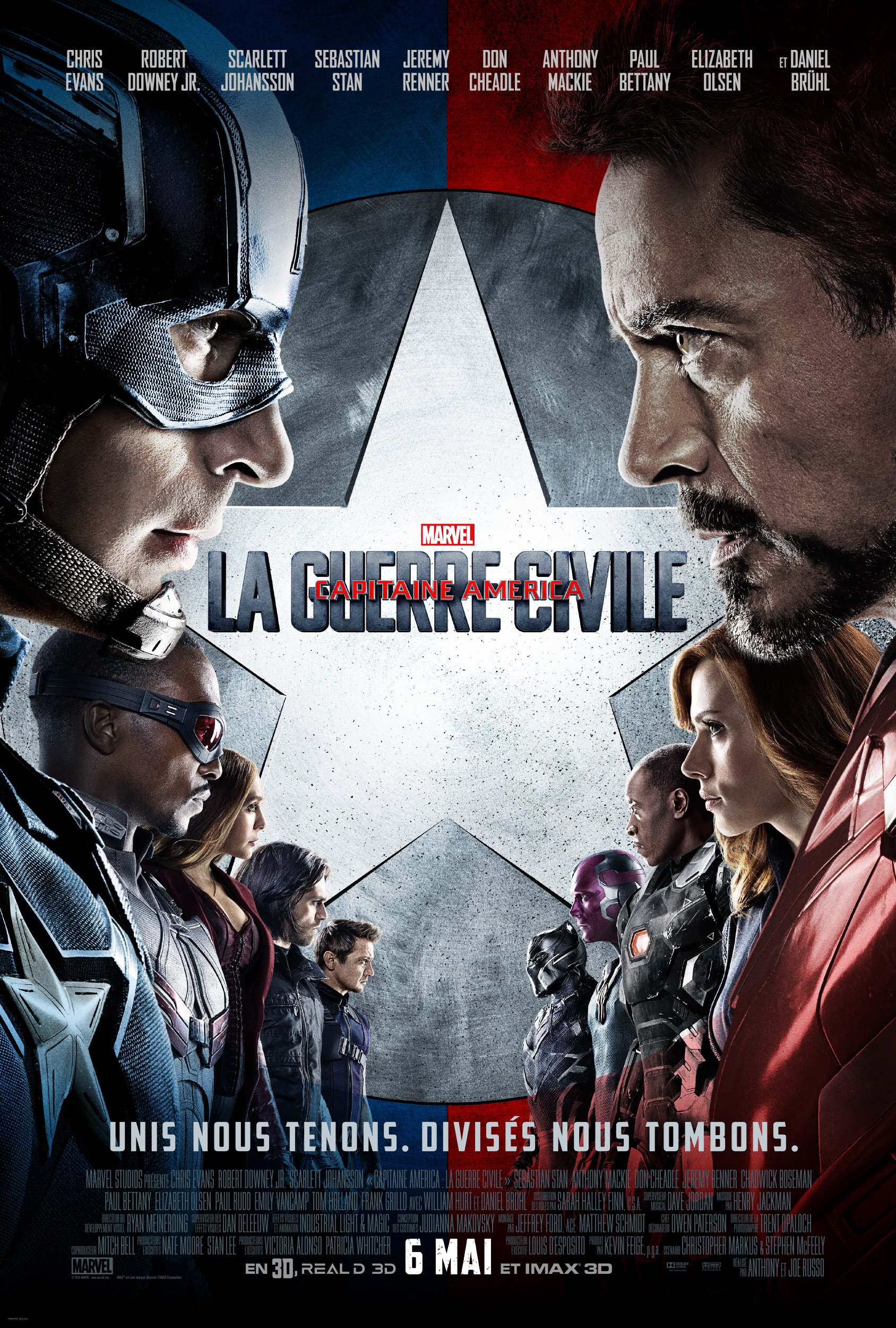 L'affiche du film Capitaine America: La guerre civile