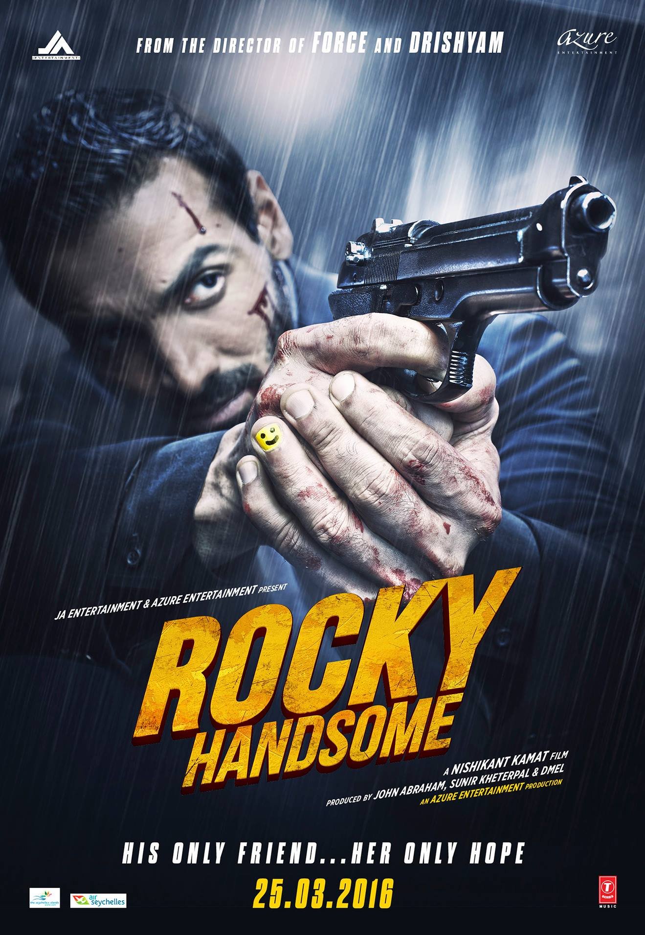 L'affiche originale du film Rocky Handsome en Hindi