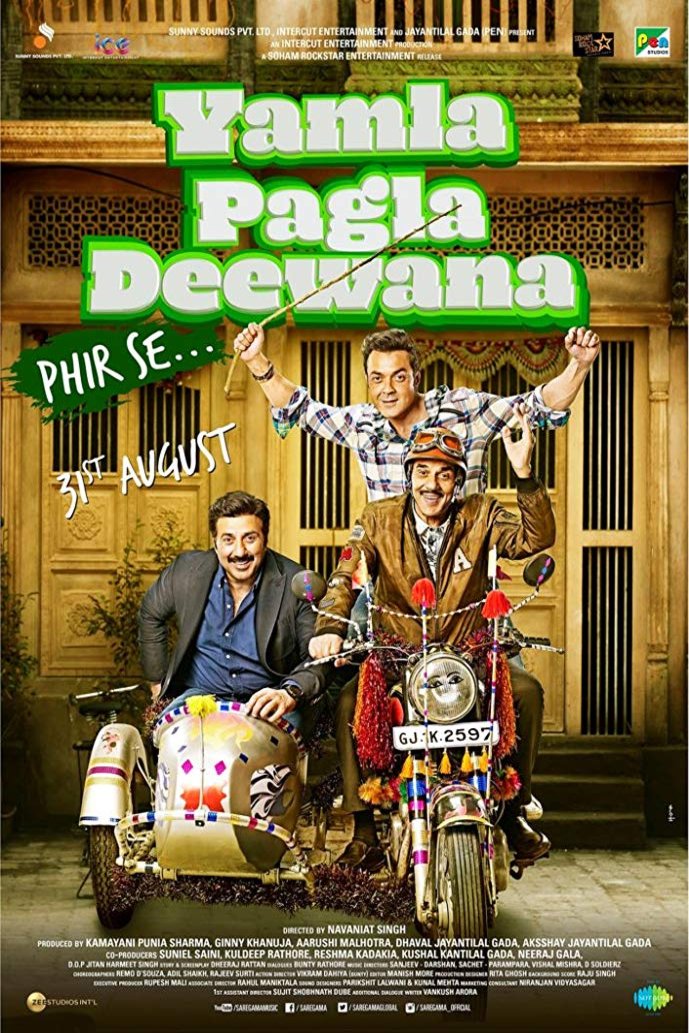 L'affiche originale du film Yamla Pagla Deewana Phir Se en Hindi