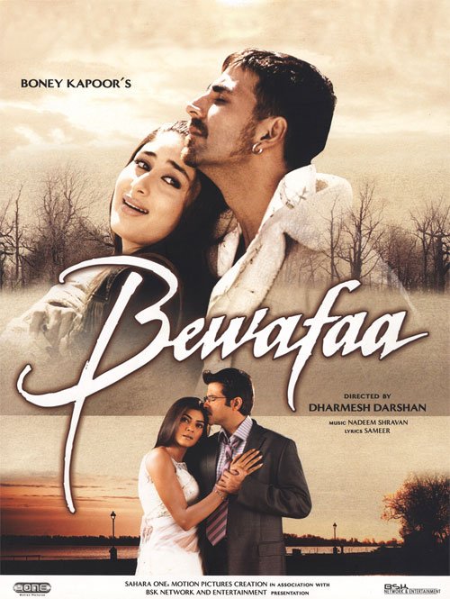 L'affiche originale du film Bewafaa en Hindi