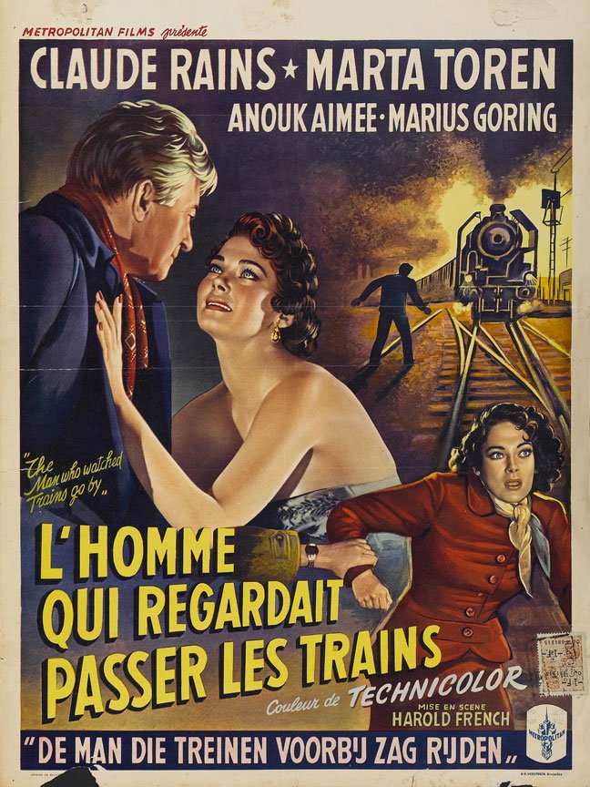 L'affiche du film L'Homme qui Regardait Passer les Trains