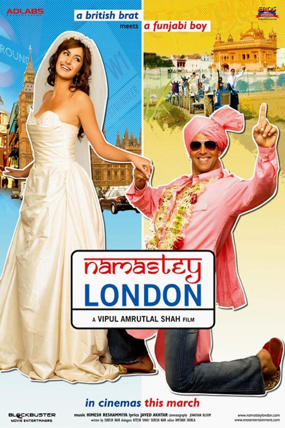 L'affiche originale du film Namastey London en Hindi