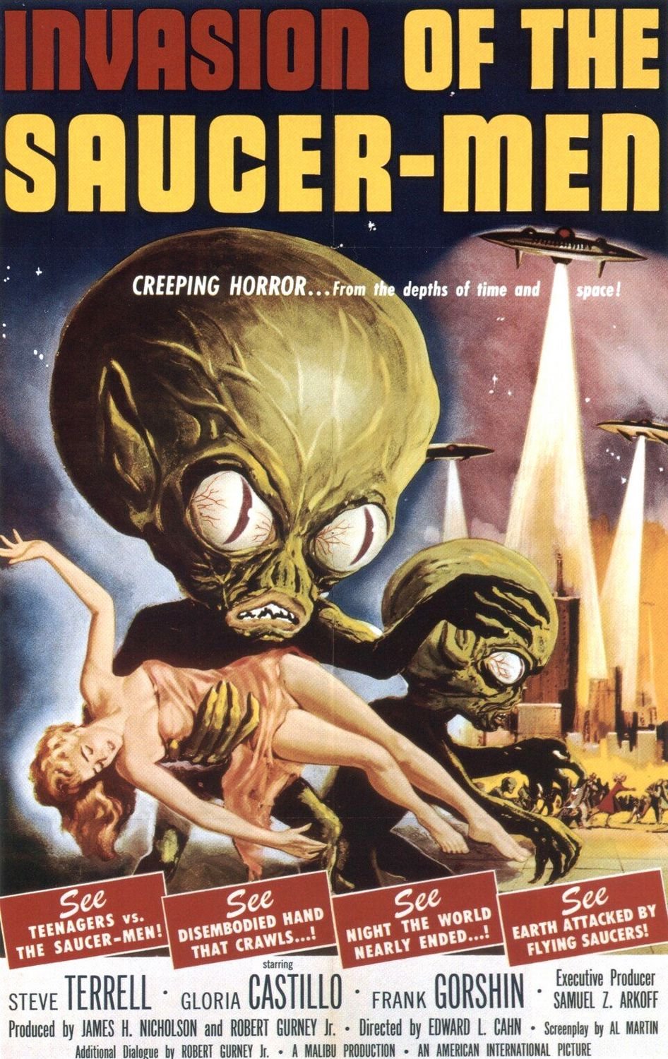 L'affiche du film Invasion of the Saucer Men
