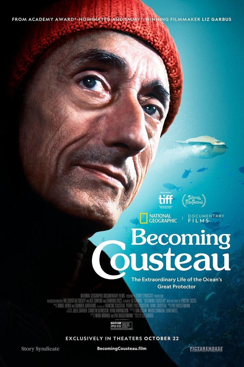 L'affiche du film Becoming Cousteau