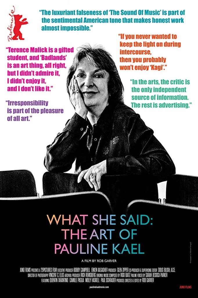 L'affiche du film What She Said: The Art of Pauline Kael