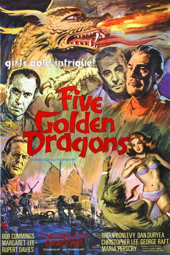 L'affiche du film Five Golden Dragons
