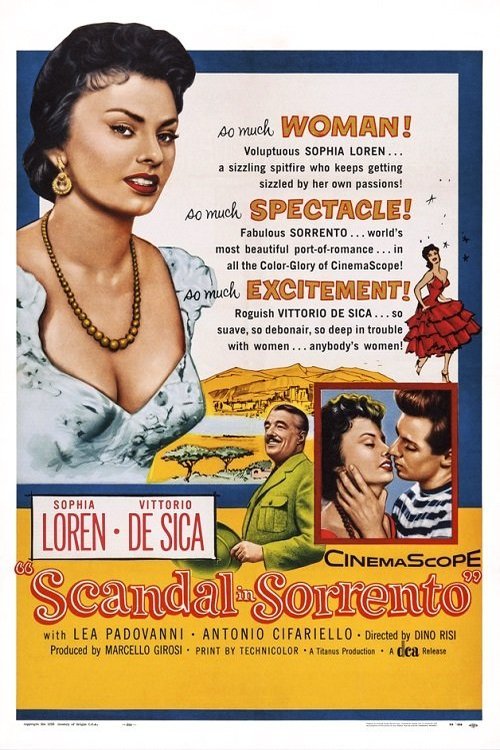 L'affiche originale du film Pane, amore e..... en italien