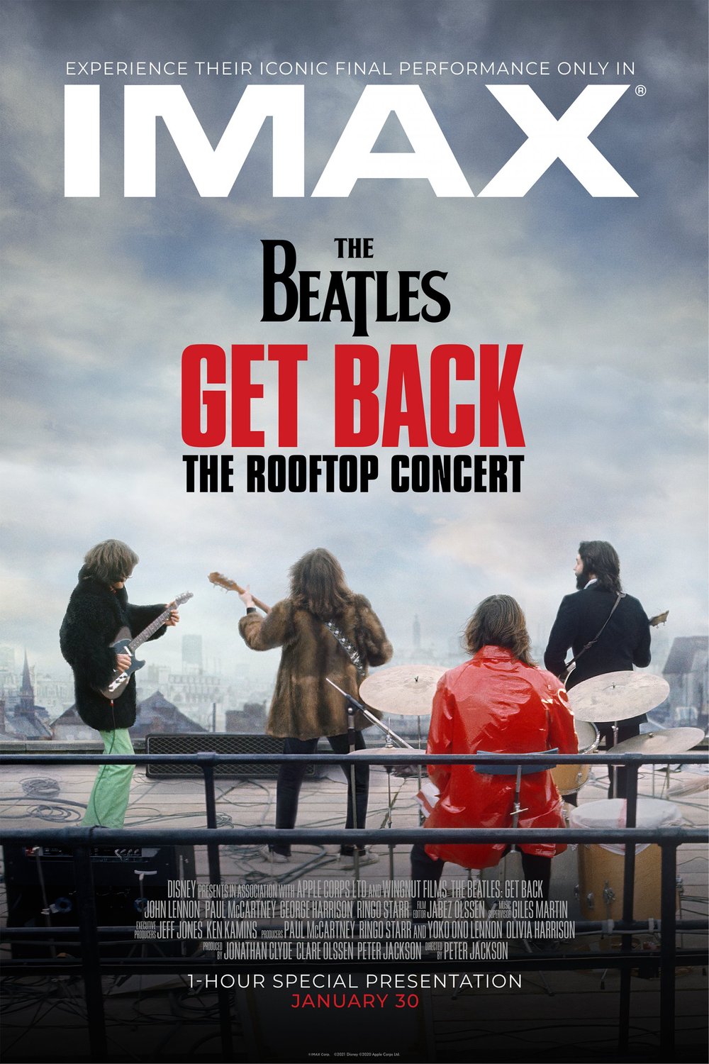 L'affiche du film The Beatles: Get Back - The Rooftop Concert