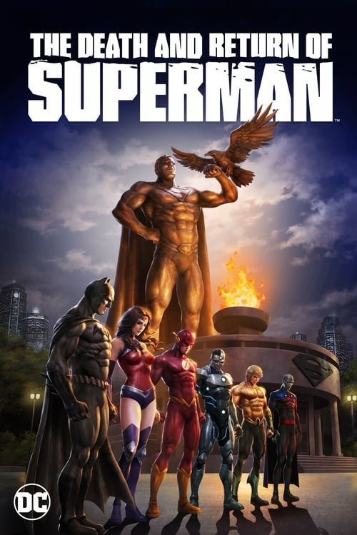 L'affiche originale du film The Death and Return of Superman en anglais