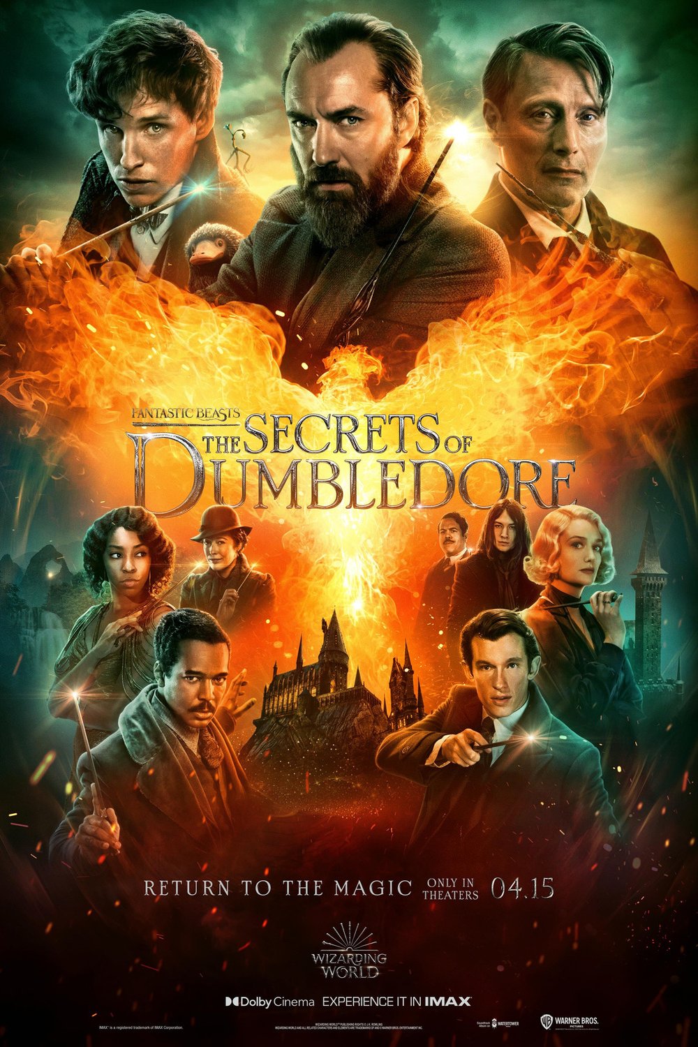 L'affiche du film Fantastic Beasts: The Secrets of Dumbledore