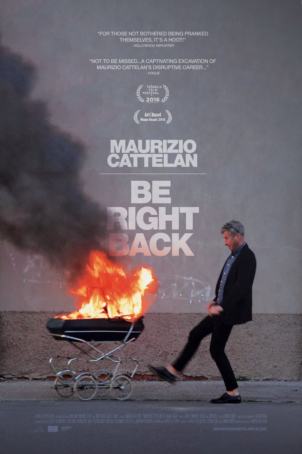 L'affiche du film Maurizio Cattelan: Be Right Back