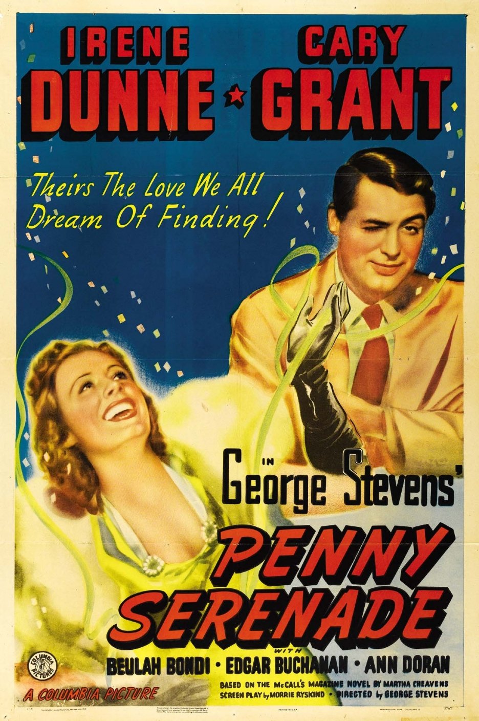 L'affiche du film Penny Serenade